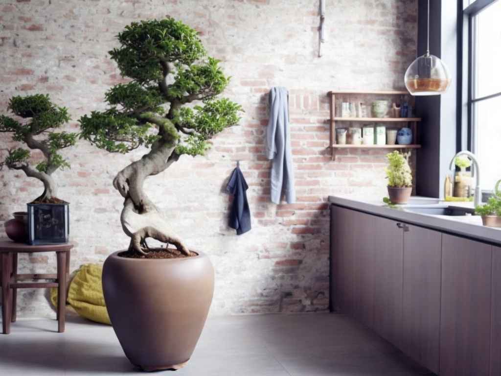 Coloca el ficus bonsái en un lugar con luz indirecta